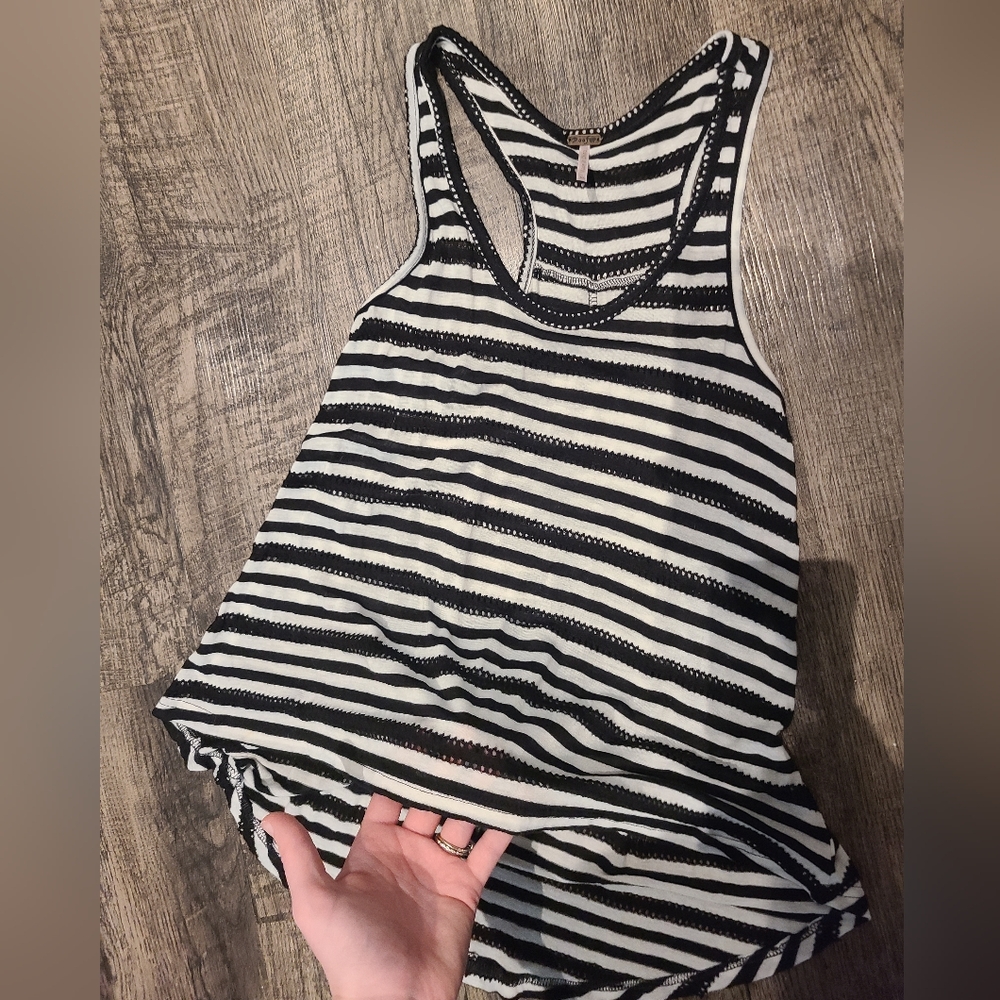 Monochrome Striped Tank Top
